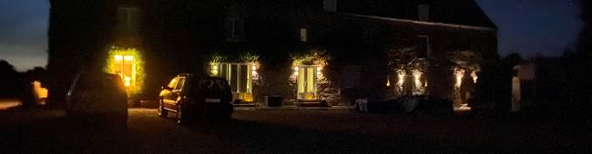 Haus beleuchtet