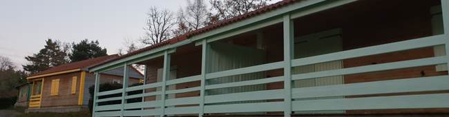 Chalet jumelé avec claustra mobile