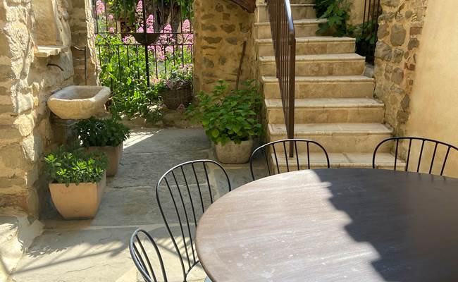 Le patio de la maison d'hôtes