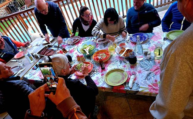 Les repas en table d'hotes