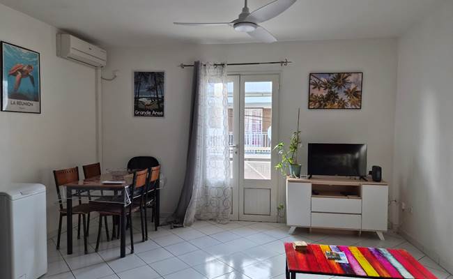 séjour, climatiseur, ventilateur plafond