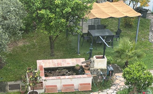 le jardin de notre hébergement en Provence