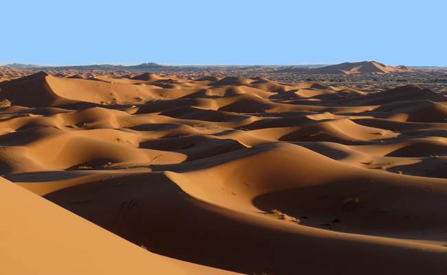 Le sable à perte de vue