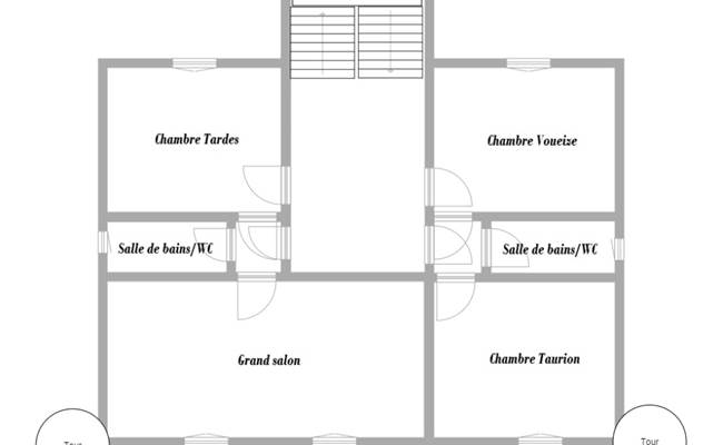 Plan 1er étage La Demeure de Louis