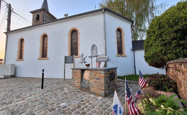 La chapelle Sainte Barbe, en face du gîte.