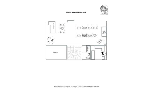 Plan Grand Gîte rez-de-chaussée