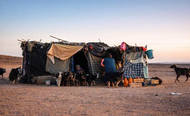 Vie quotidienne d’une famille nomade dans le désert de Merzouga
