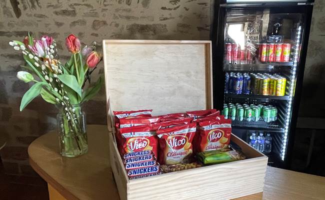 Vente de boissons et gourmandises Gîte d'étape Le Ty Bihui Bretagne
