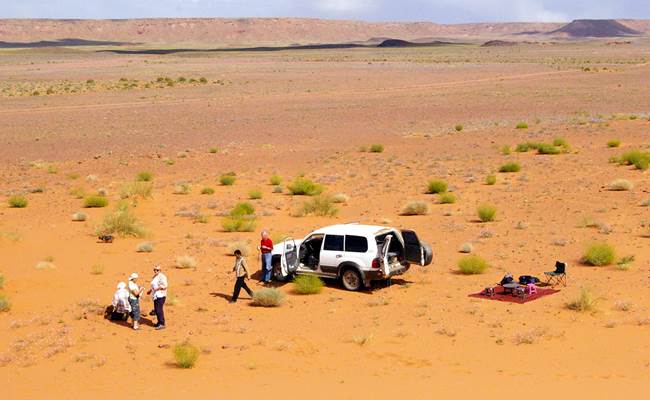 Pause pique-nique dans les dunes