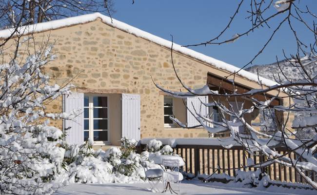 Le gîte du Levant en hiver
