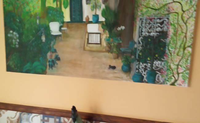 un riad à l'acrylique
