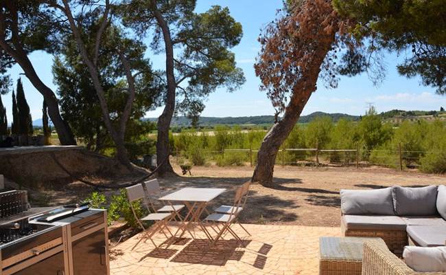 vue terrasse sur la pinède