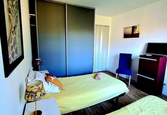 La chambre de l'appartement Tavignanu