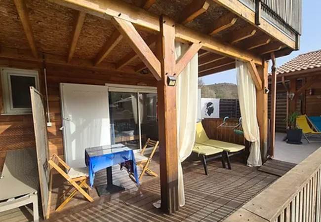 La terrasse de la chambre Restonica