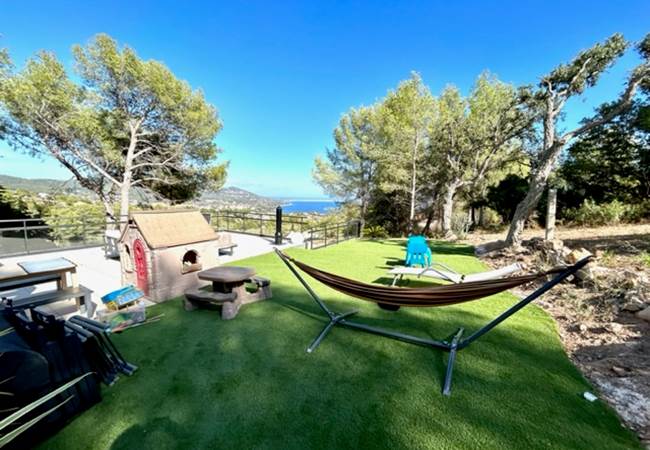 Jardin privatif vue mer