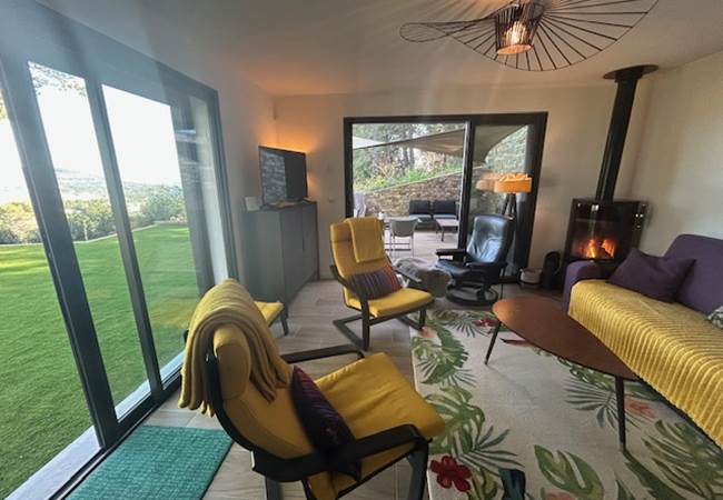 Séjour poele à bois