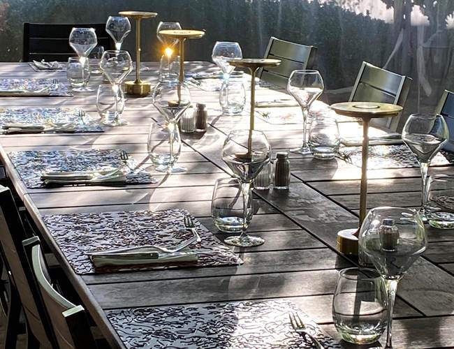 Table d'hôte en exterieur