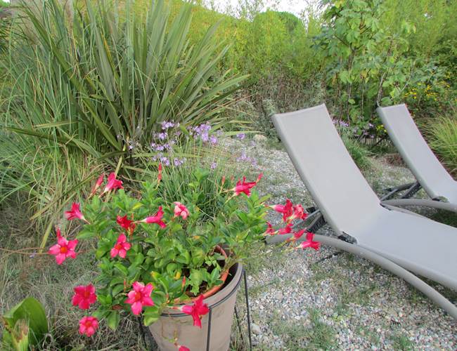 farniente sur un transat de la villa les hespérides à grimaud