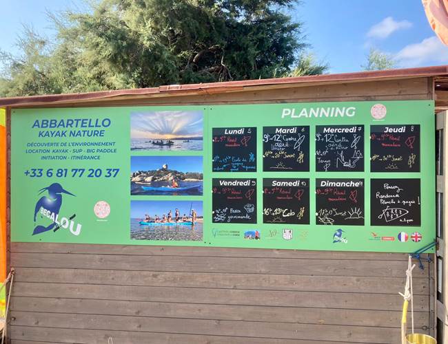 Abbartello kayak Corse paddle 2e semaine aout 2024