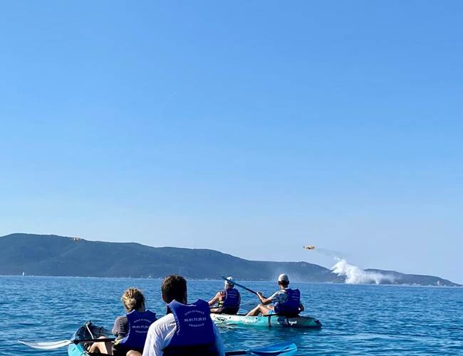 Abbartello kayak Corse paddle bal des canadairs