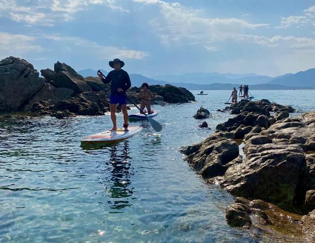 Abbartello kayak Corse rase caillou en stand up paddle