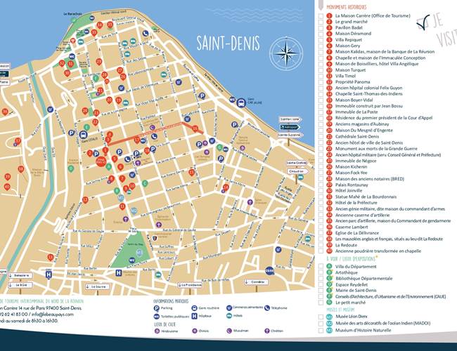 Plan Saint Denis La Réunion
