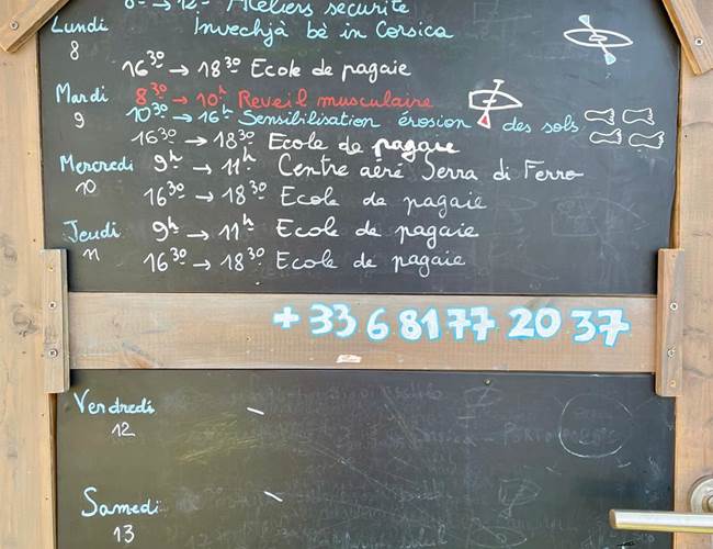 Programme kayak paddle Abbartello 8 au 14 juillet 2024