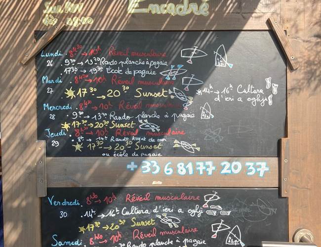 Pagaie en Corse Abbartello kayak SUP semaine avant la rentree scolaire septembre 2024