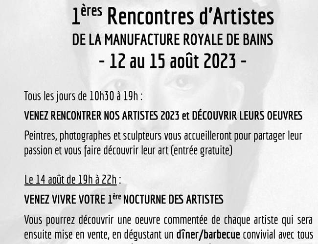 1ères Rencontres d'Artistes de la Manufacture Royale de Bains
