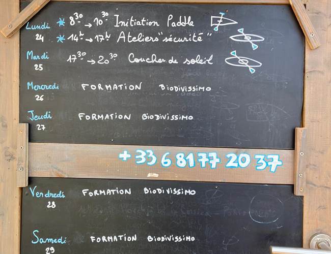 Abbartello kayak paddle Corse programme dernière semaine de juin