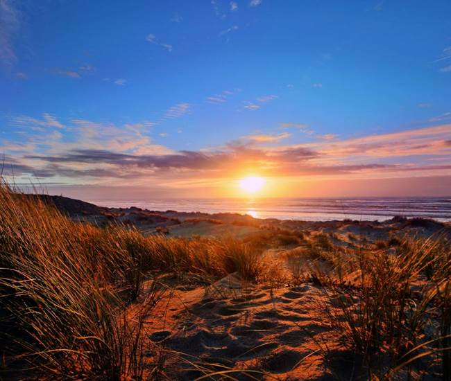 Coucher de soleil sur les plages des Landes-photo-page
