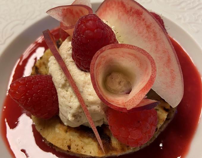 Matefaim, crème diplomate et fruits de saison