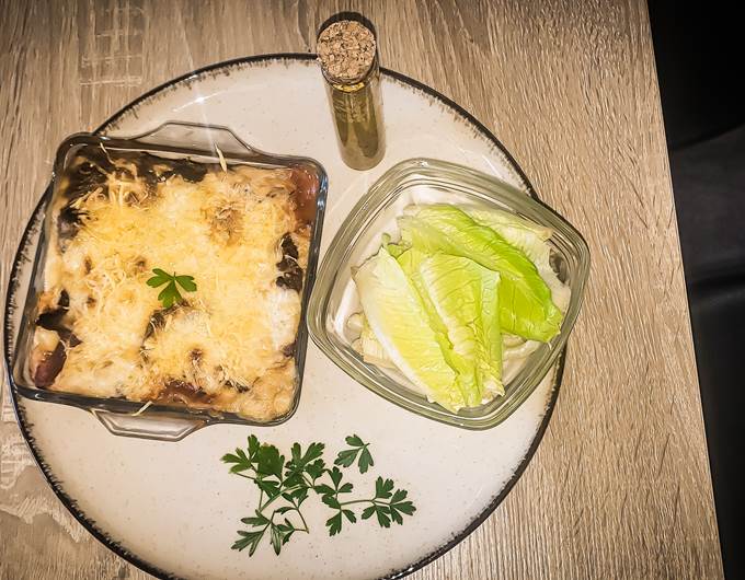 Lasagnes maison, salade