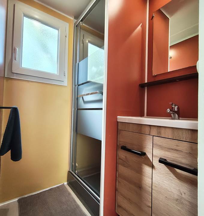 mobil home salle de bain
