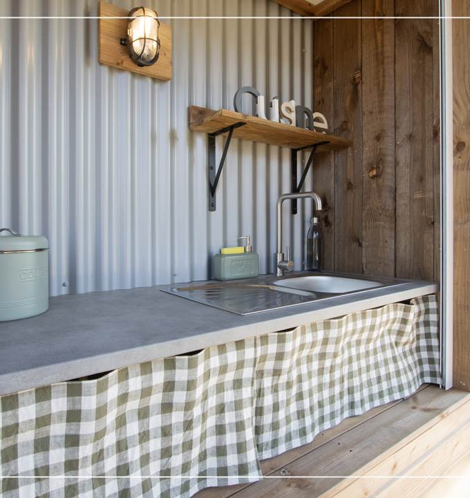 cuisine exte´rieure evier