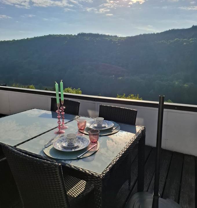 Terrasse extérieur avec une vue magnifique 