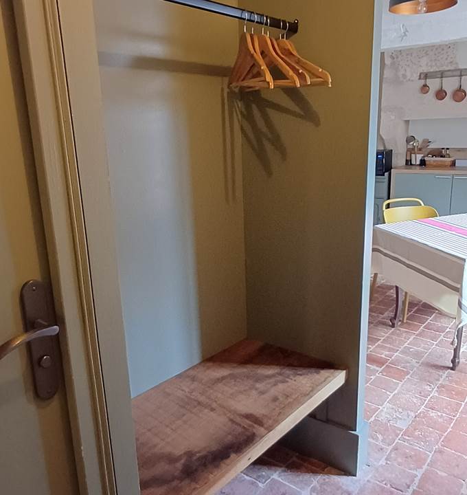 Le coin vestiaire dans l'entrée de Lancelot