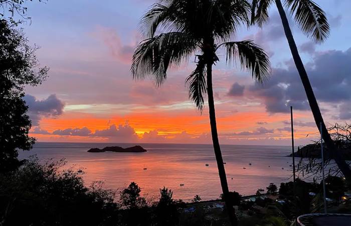 Coucher de soleil sur la Réserve Cousteau