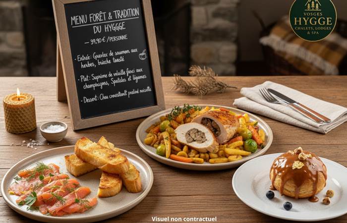 Menu Forêt & Tradition du Hygge (visuel non contractuel)