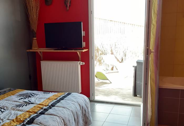 Chambre avec baignoire
