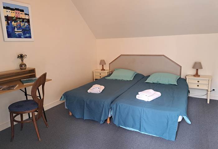 Clos de la Fontaine Dinard, chambre du 5 (2 lits de 90 cm)