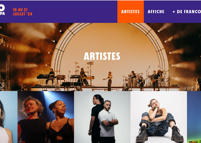 Francofolies Spa du 18 au 21 juillet 2024