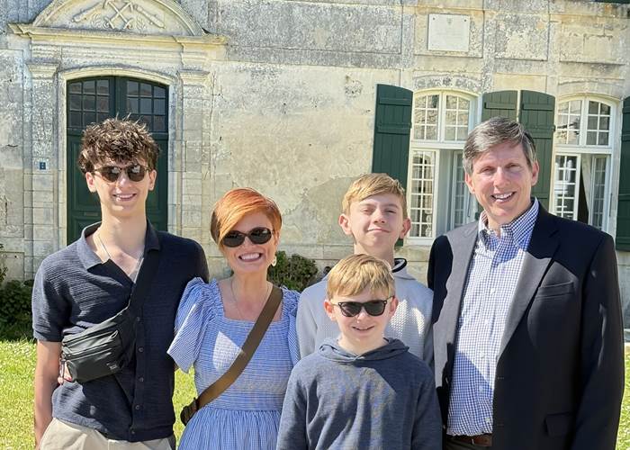 Branche américaine de la famille Garesché devant la Maison Garesché - Marennes Oléron