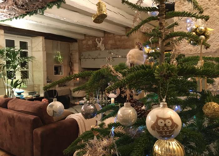 Décorations de Noël, maison d'hôtes de charme