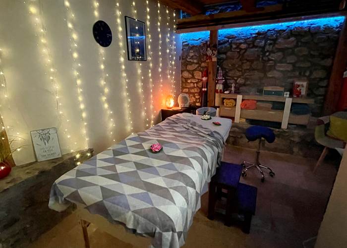 Un espace massage douillet