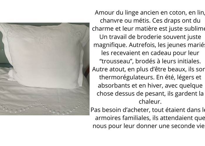 Redonner vie aux vieux draps des armoires familiales