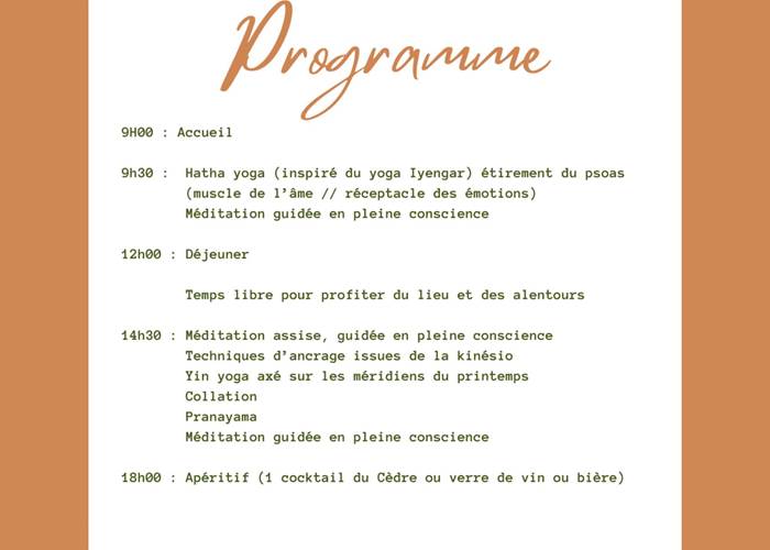 Programme du 30 mars