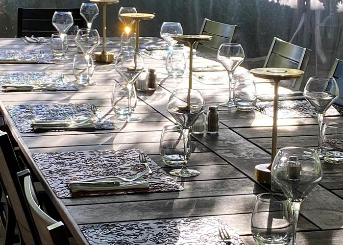 Table d'hôte en exterieur