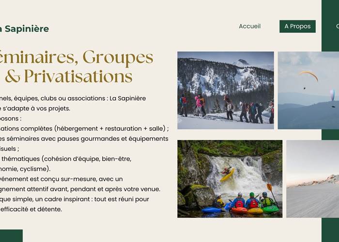 Organisation de séminaires et privatisations à Saint-Lary-Soulan – Hôtel La Sapinière d’Espiaude.