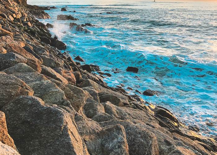 La corniche de Bénodet au coucher du soleil